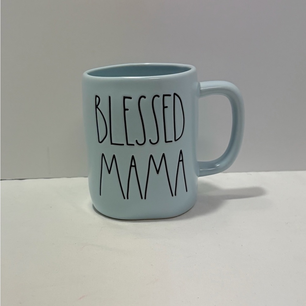 Rae Dunn Blessed Mama Light Blue Mug